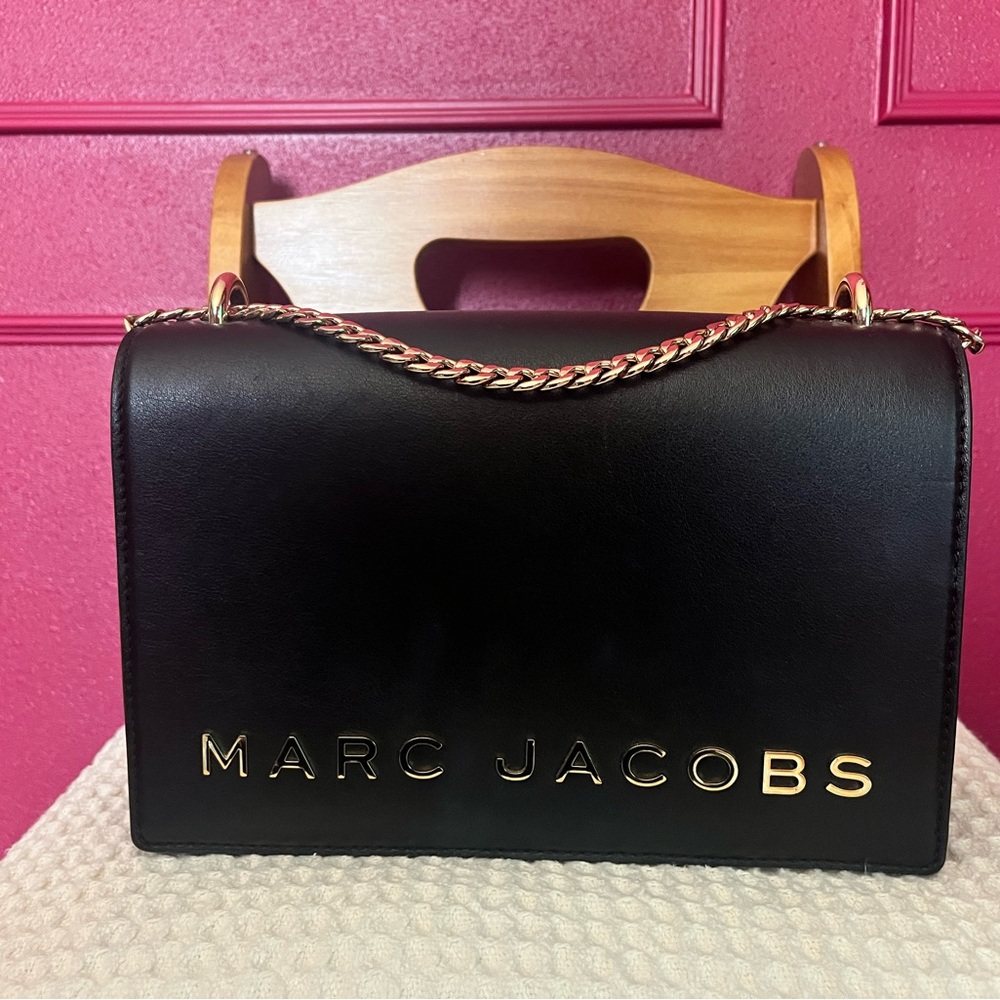 Marc Jacobs Black and Gold Chain Bag